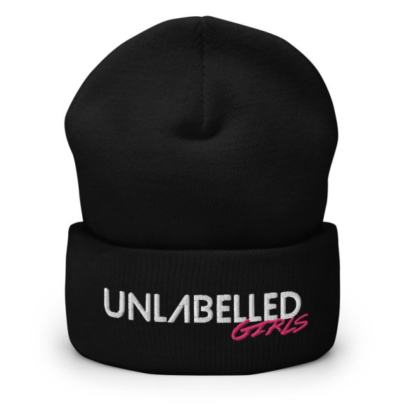 Imagem de Unlabelled Girls - Black Cuffed Beanie (Magenta)